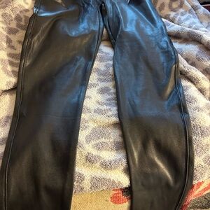 SPANX Black Faux Leather Leggings